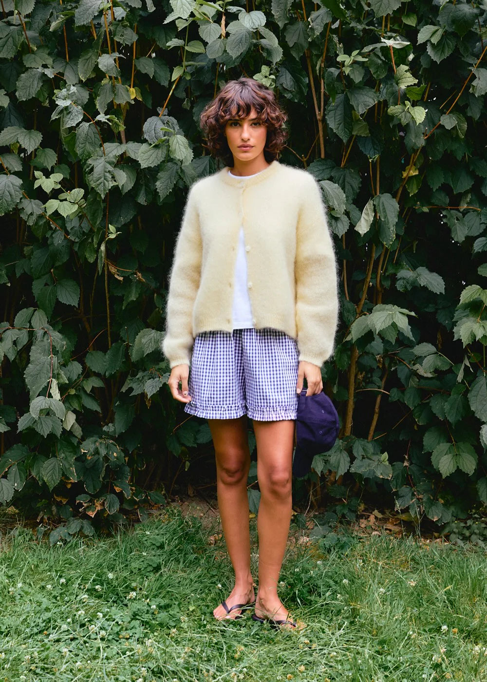 cardigan z mohéru Olivia light yellow
