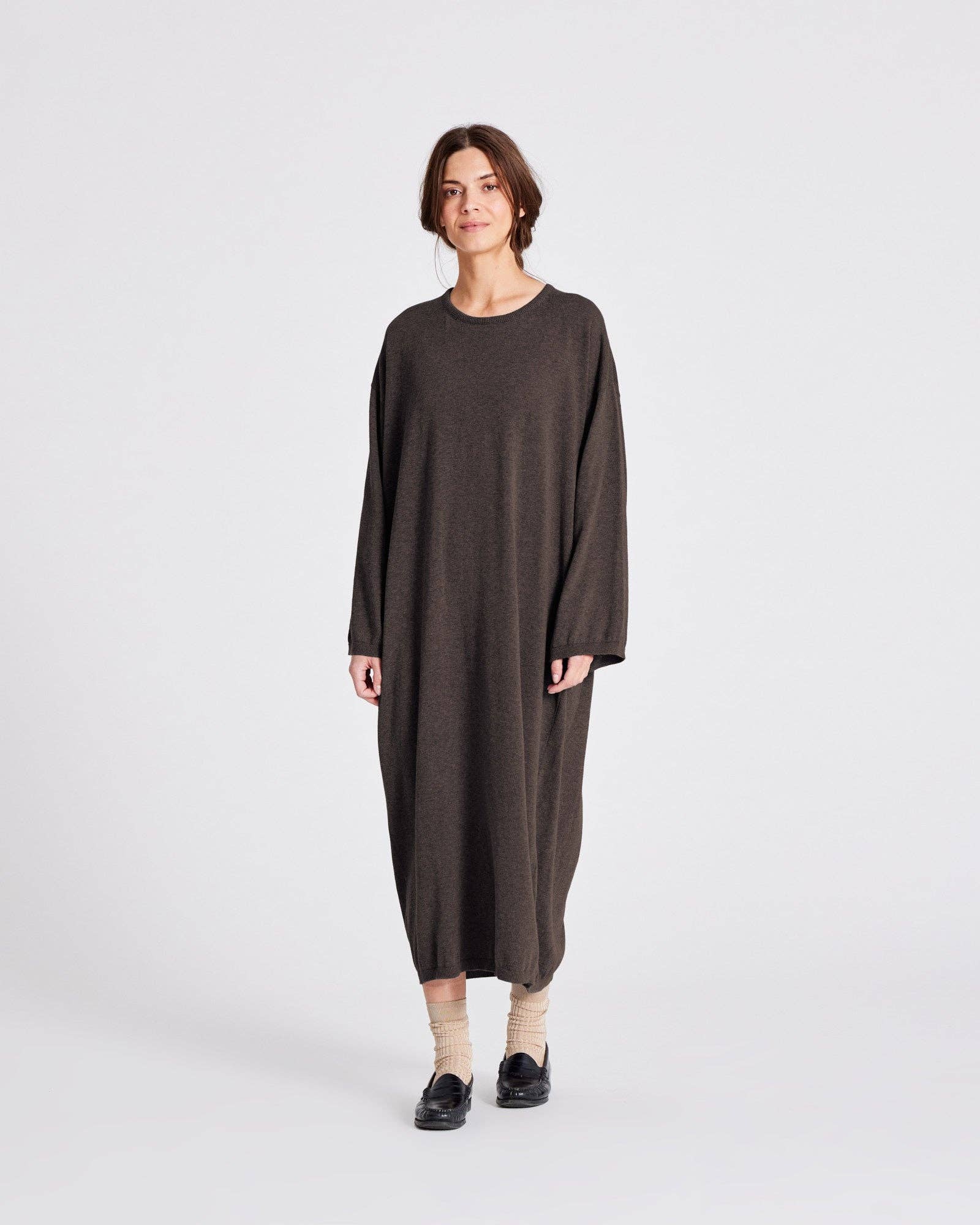 Sisse cotton knit dress GOTS - Mulch