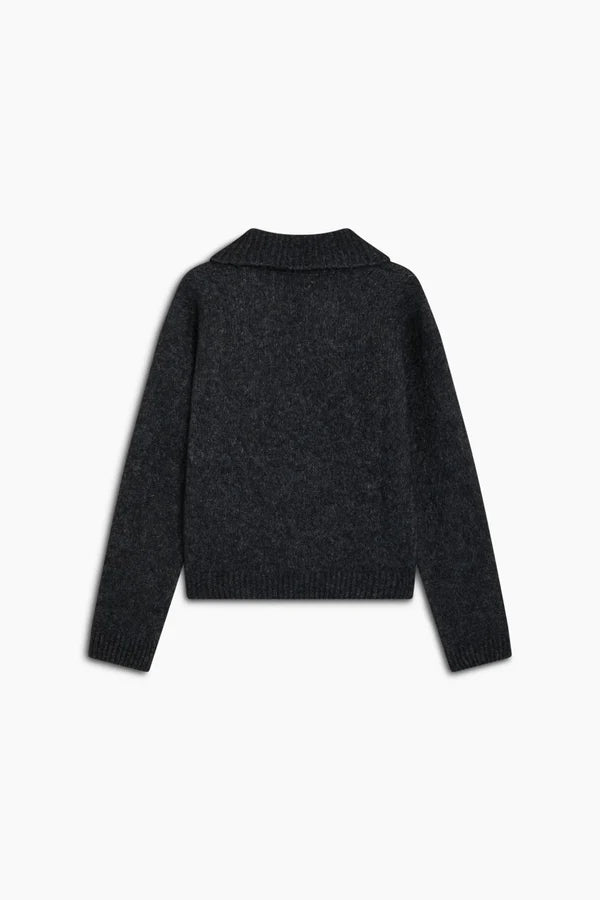 svetr elara polo dark grey melange