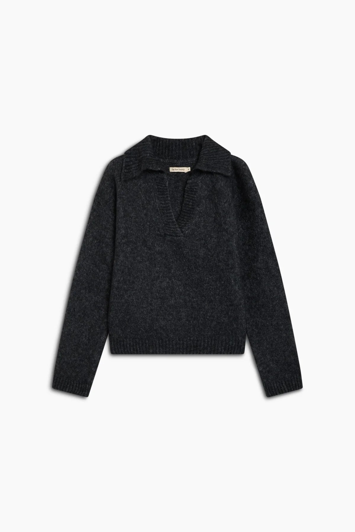 svetr elara polo dark grey melange