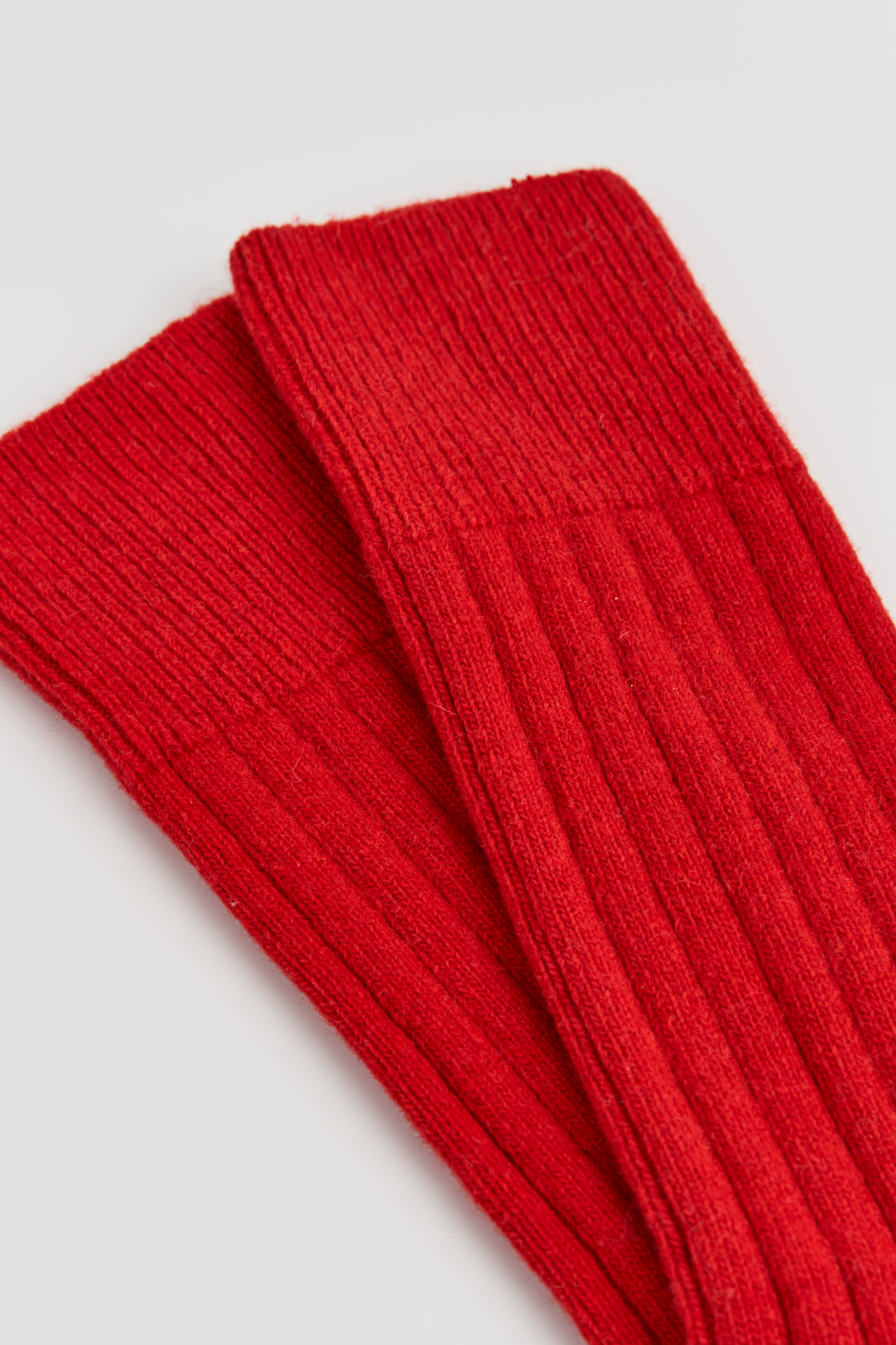 Merino Bed Socks - Red