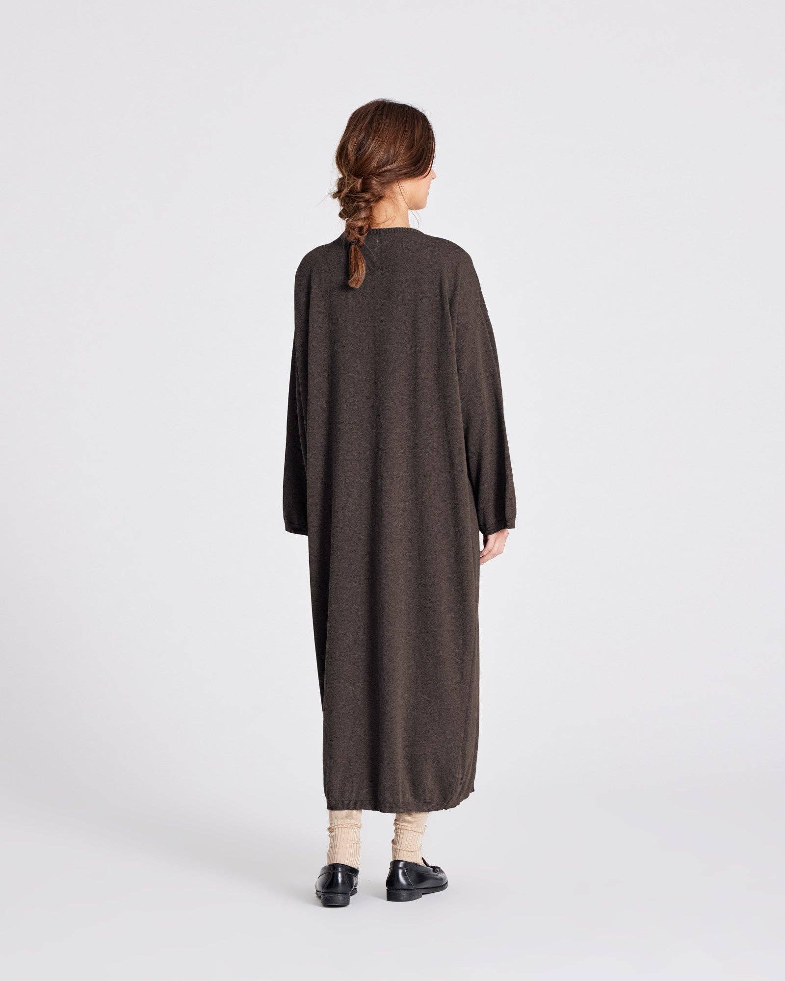 Sisse cotton knit dress GOTS - Mulch
