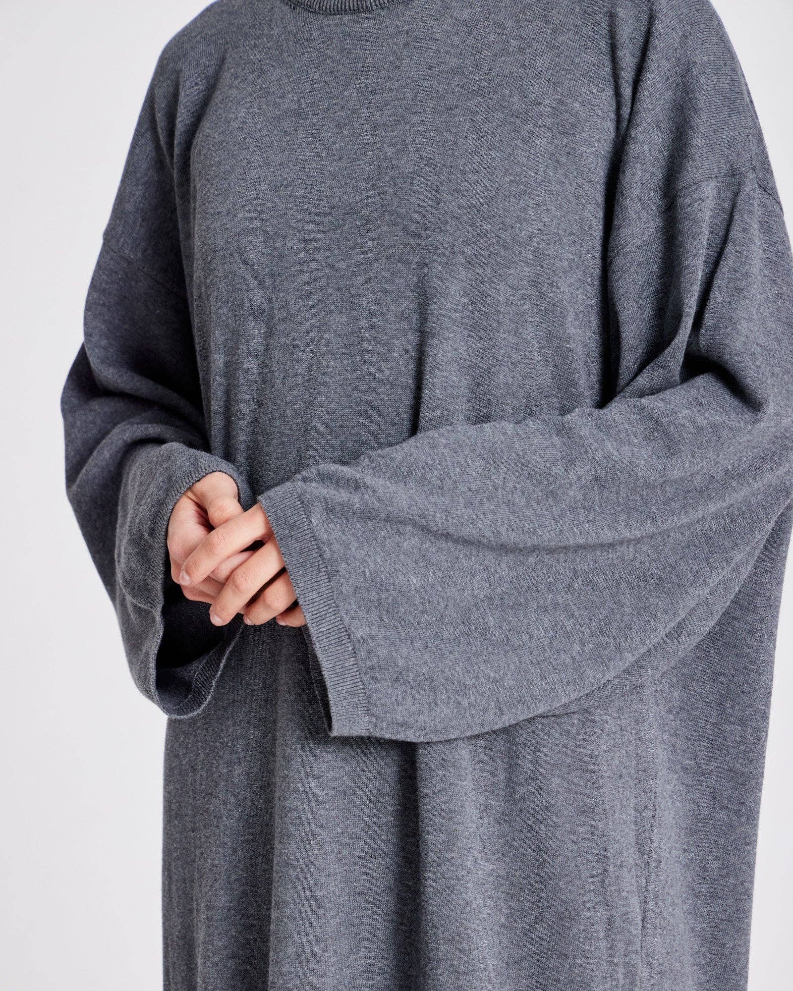 Sisse cotton knit dress GOTS - Grafitti Grey Melange