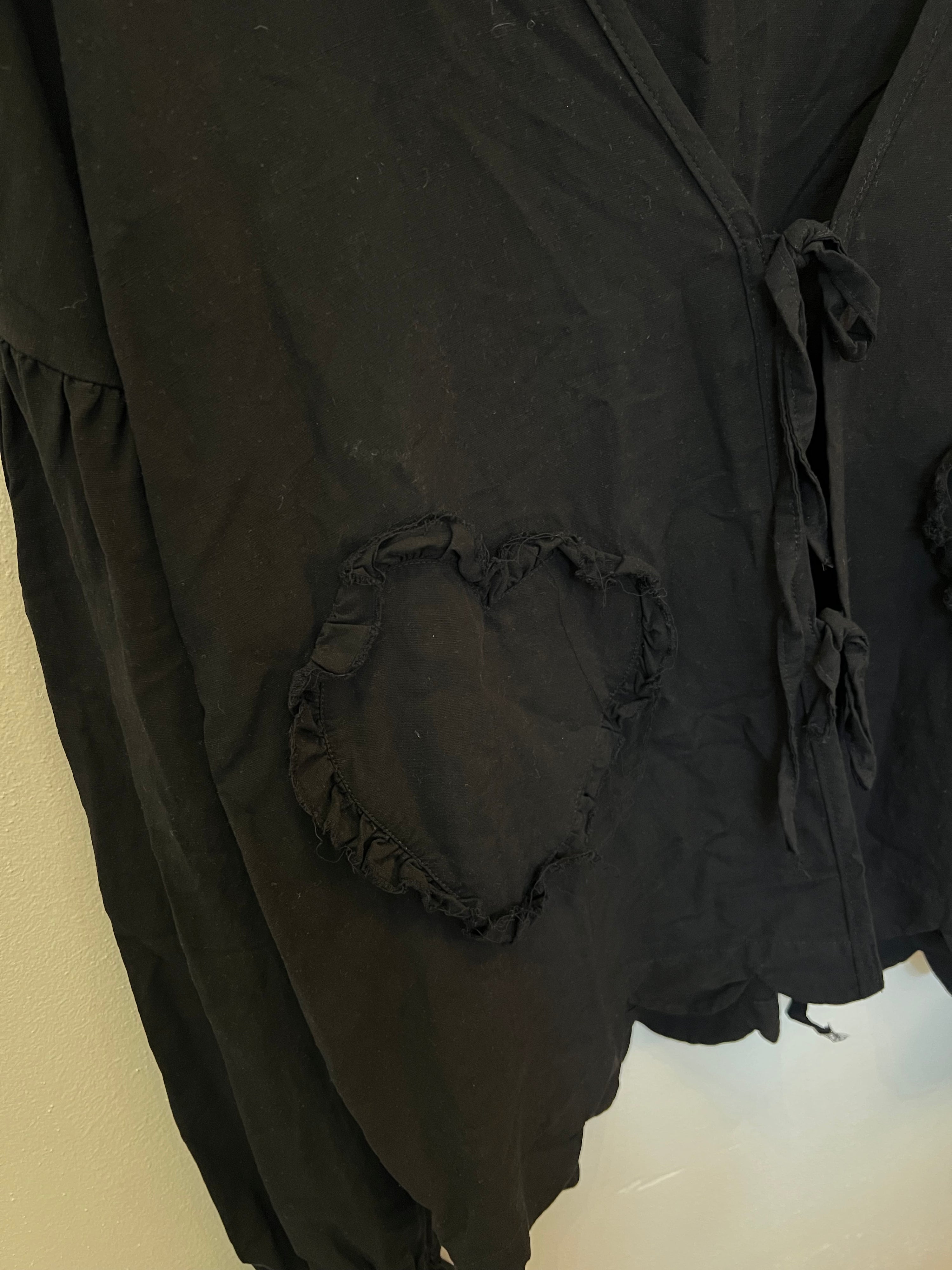 SM - pj top Scallop black - M/L