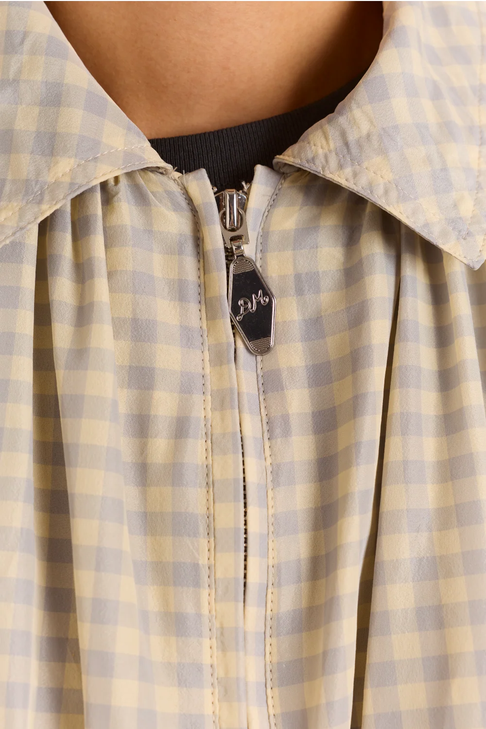 bomber lailah lightweight bomber oyster gingham