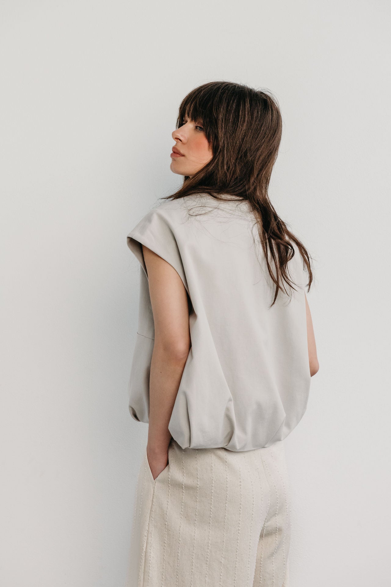 Lana Vest light grey