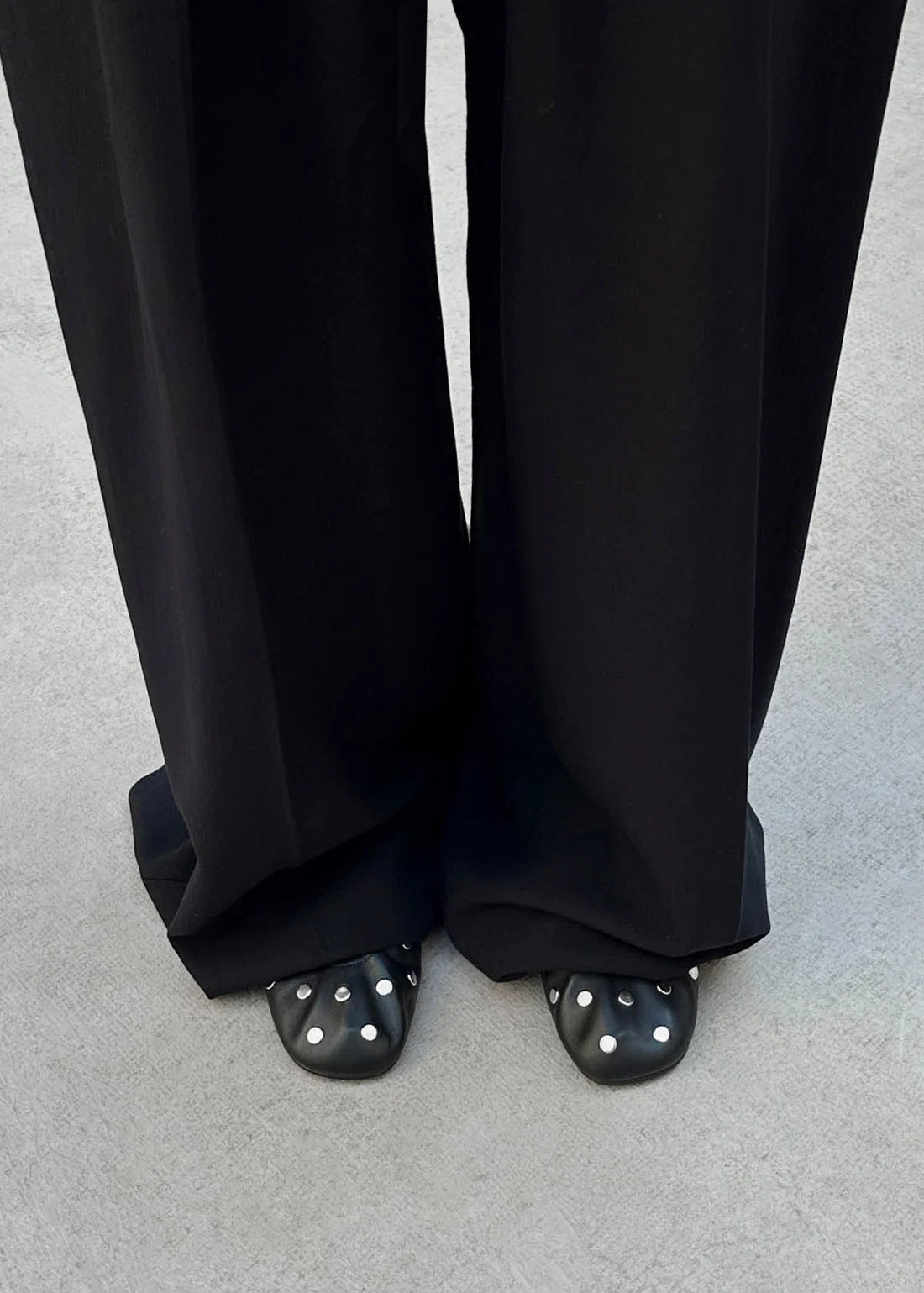 baleríny rosalind all studs black leather