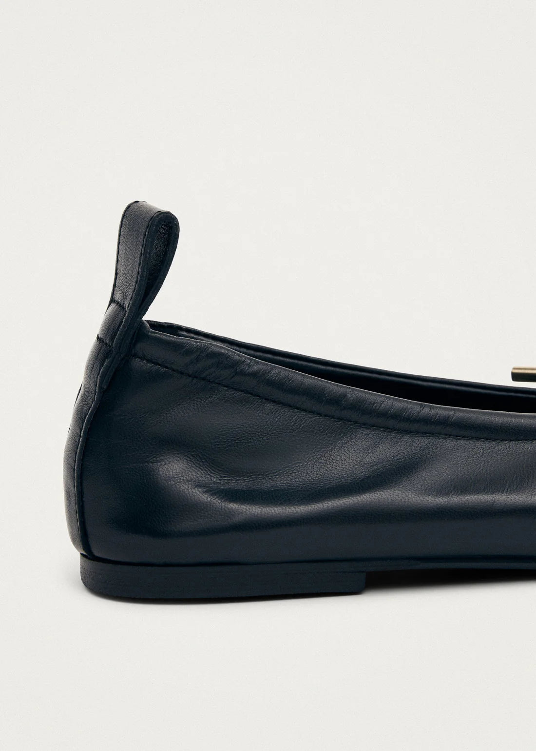 baleríny rosalind black leather ballet flats