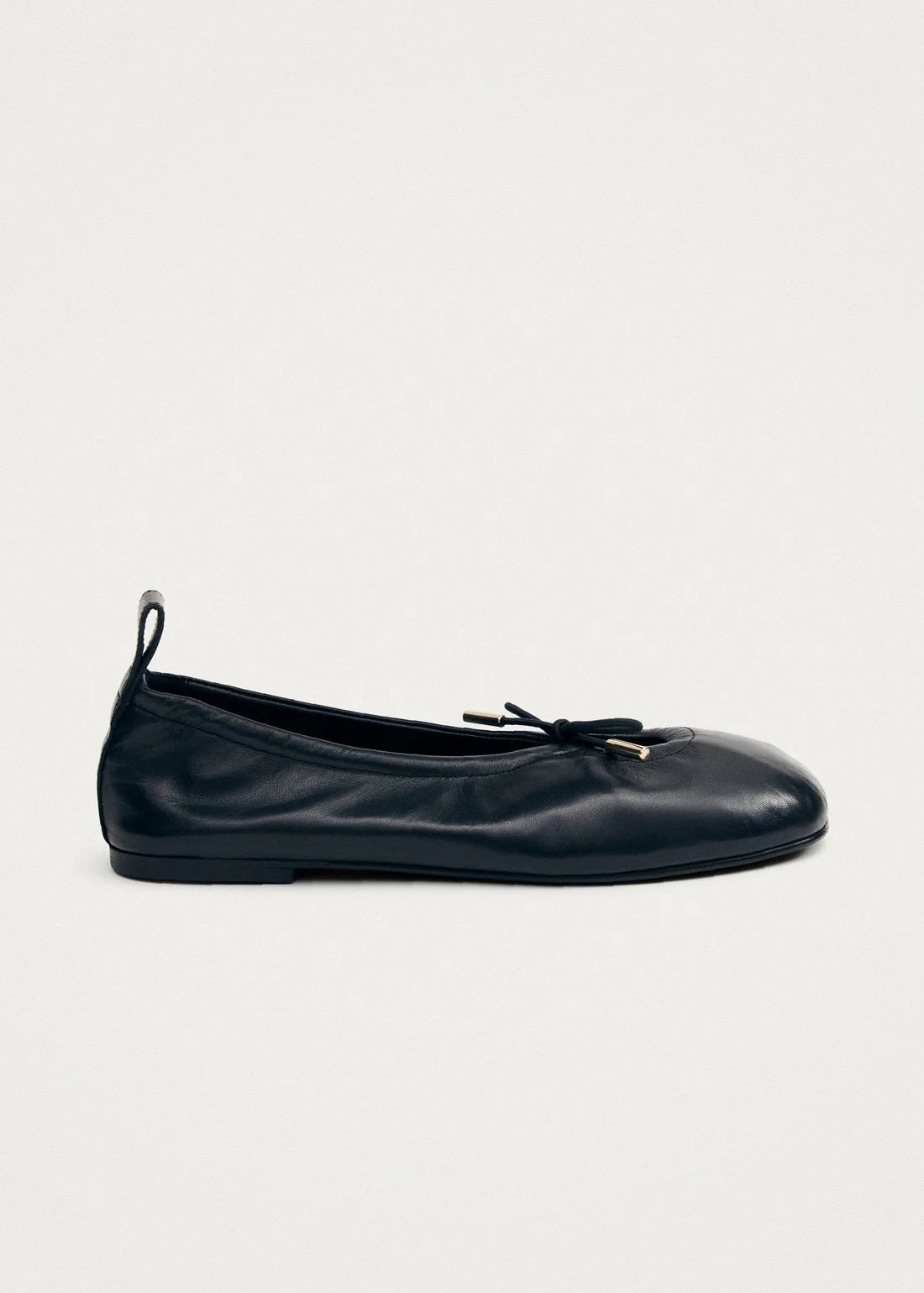 baleríny rosalind black leather ballet flats