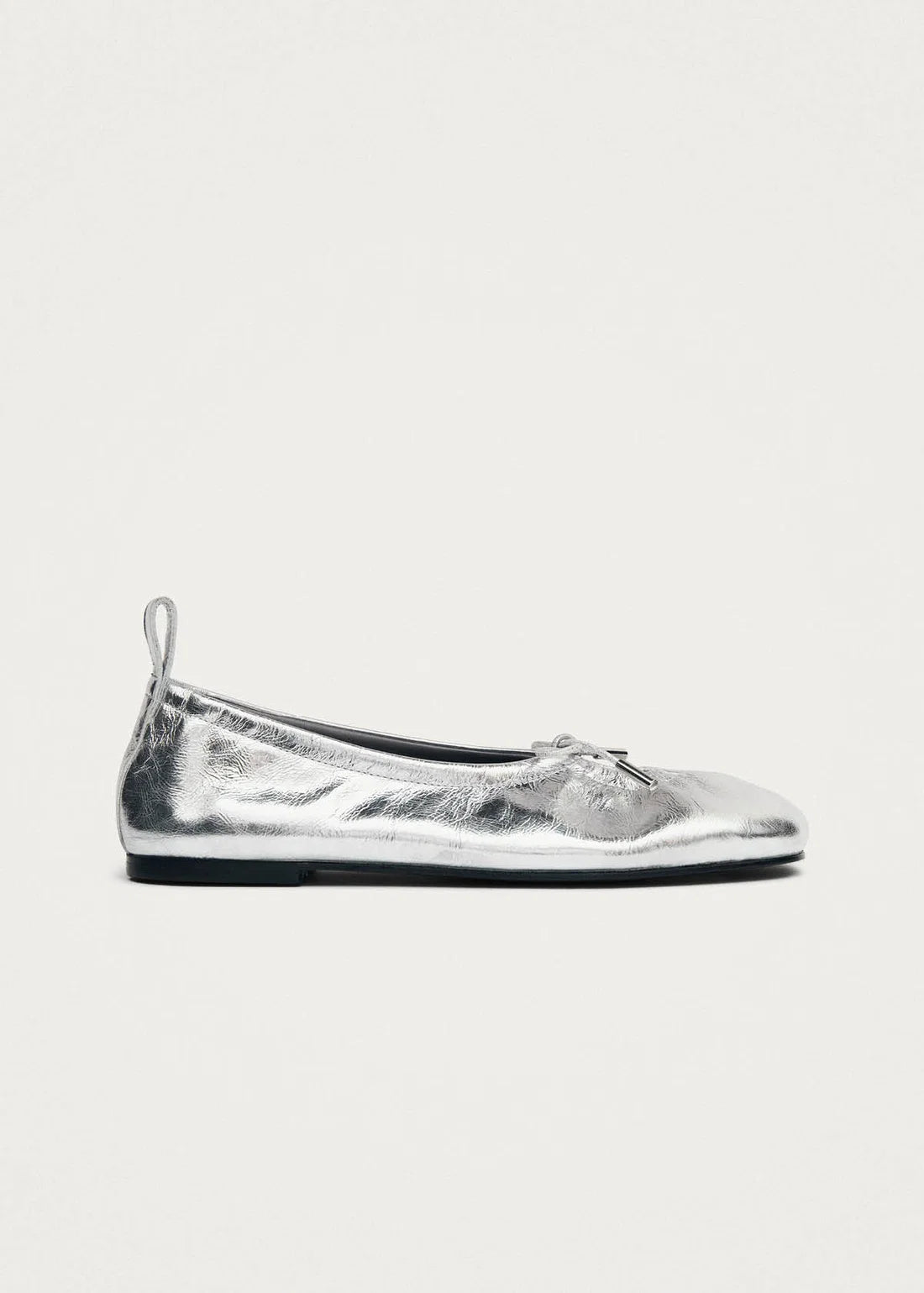 baleríny rosalind shimmer silver leather