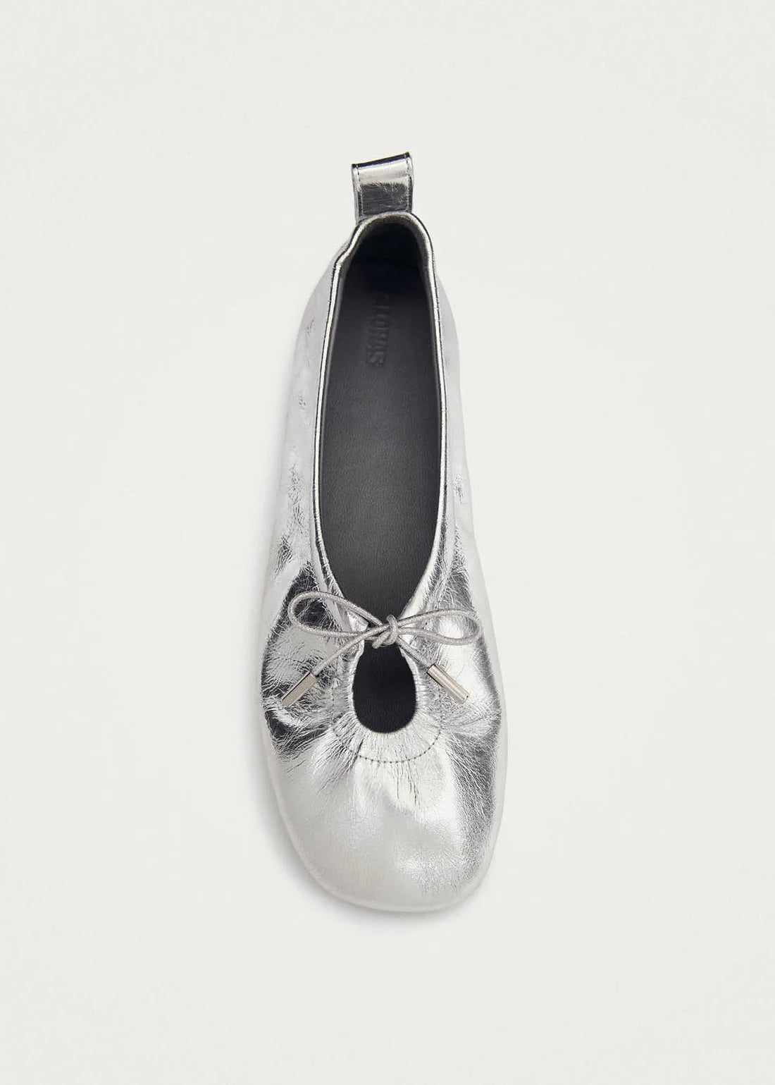 baleríny rosalind shimmer silver leather