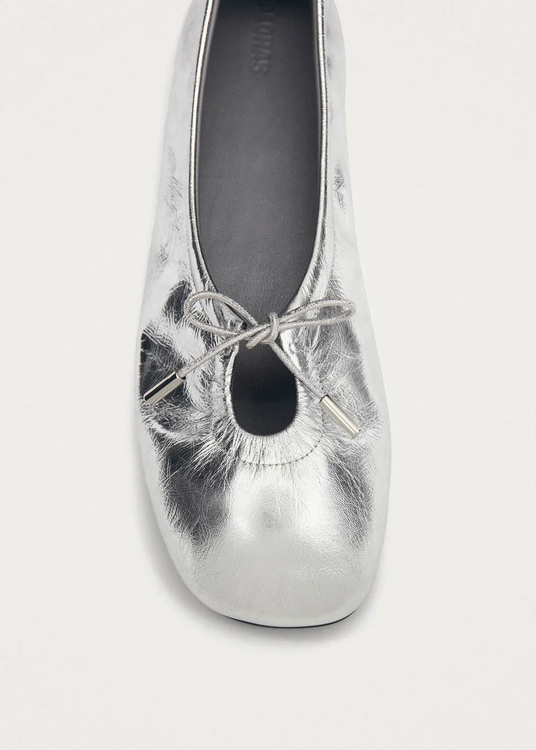 baleríny rosalind shimmer silver leather