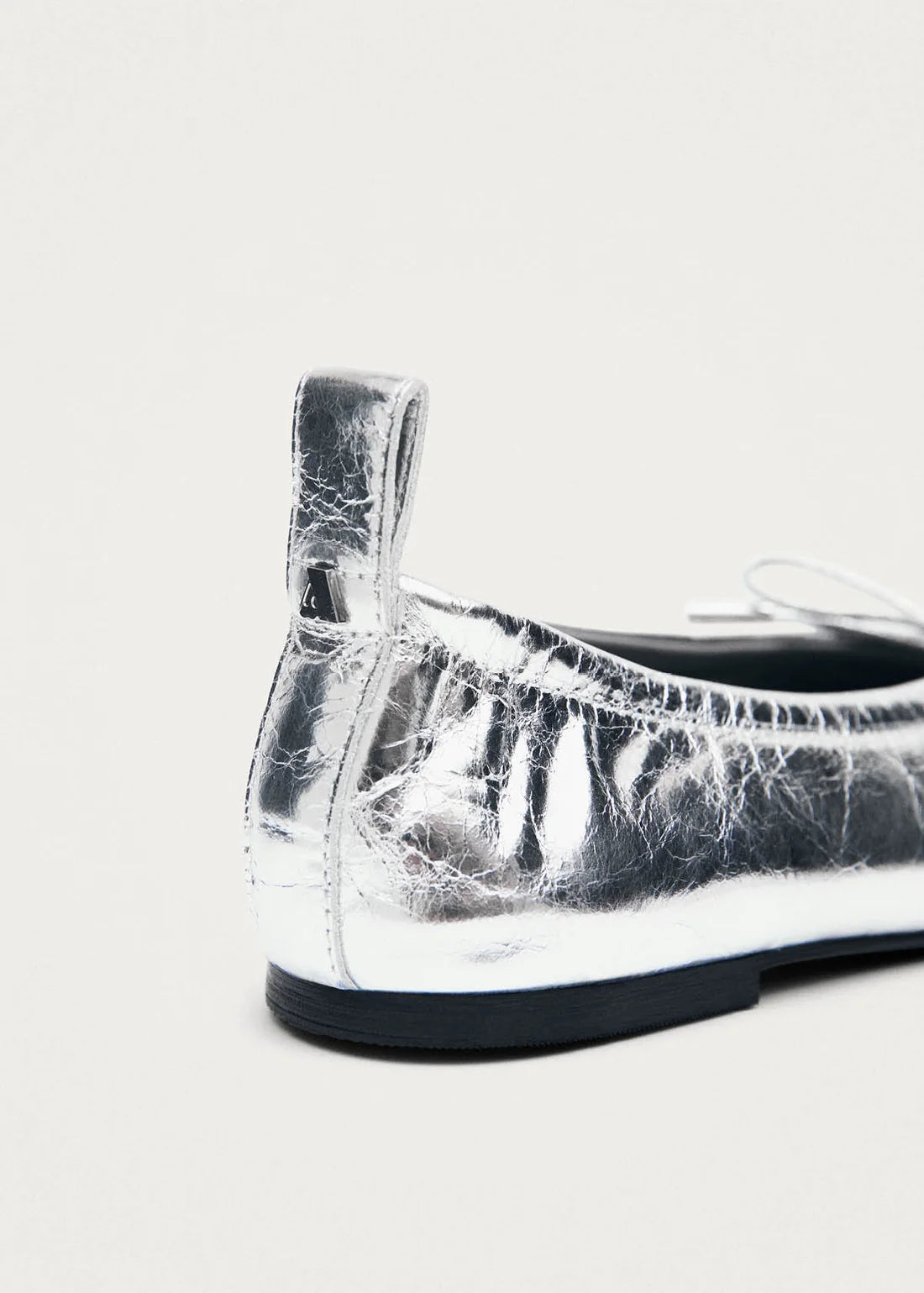 baleríny rosalind shimmer silver leather