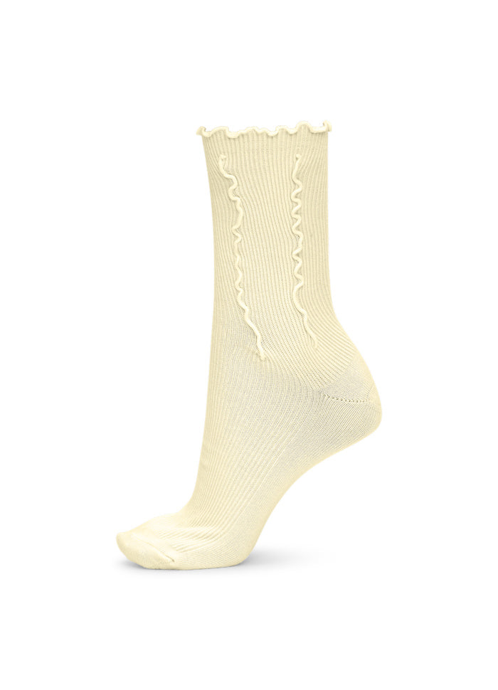 ponožky ruffle pastel yellow