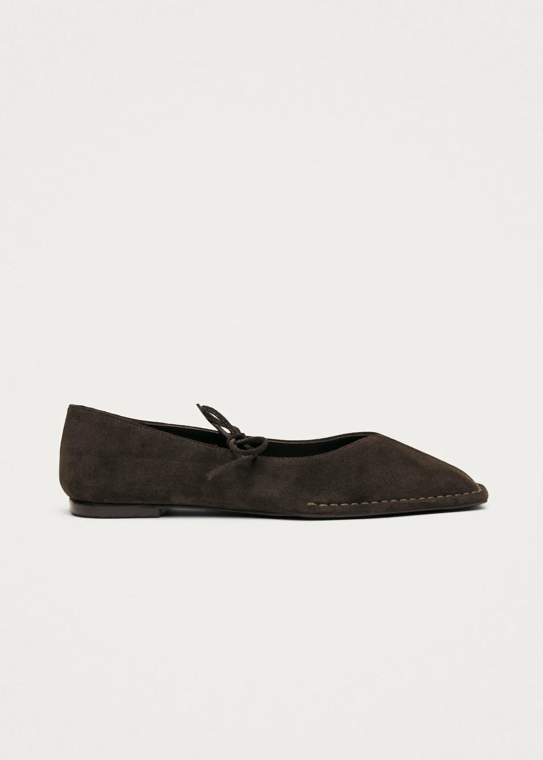 baleríny sway suede brown leather ballet flats
