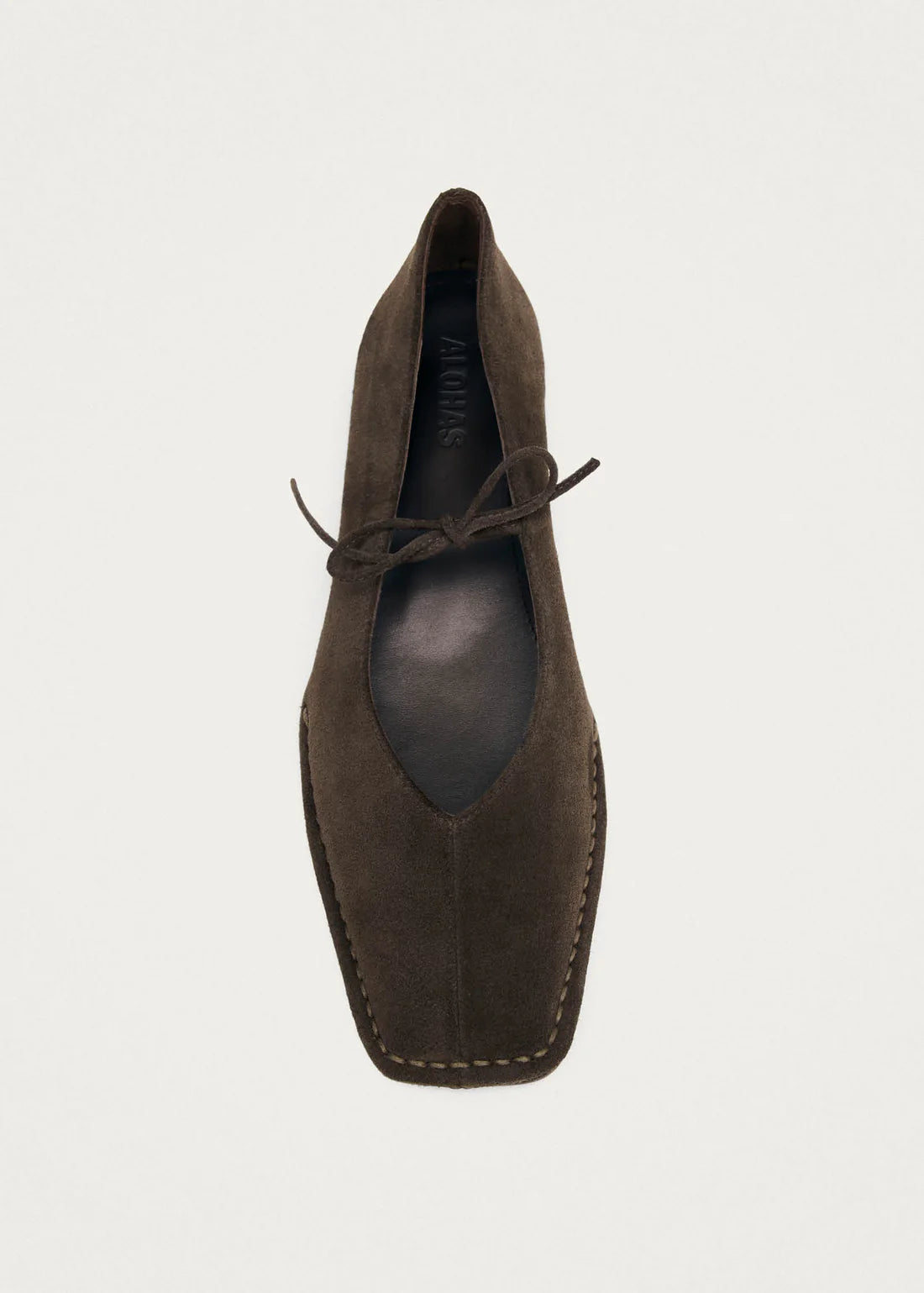 baleríny sway suede brown leather ballet flats