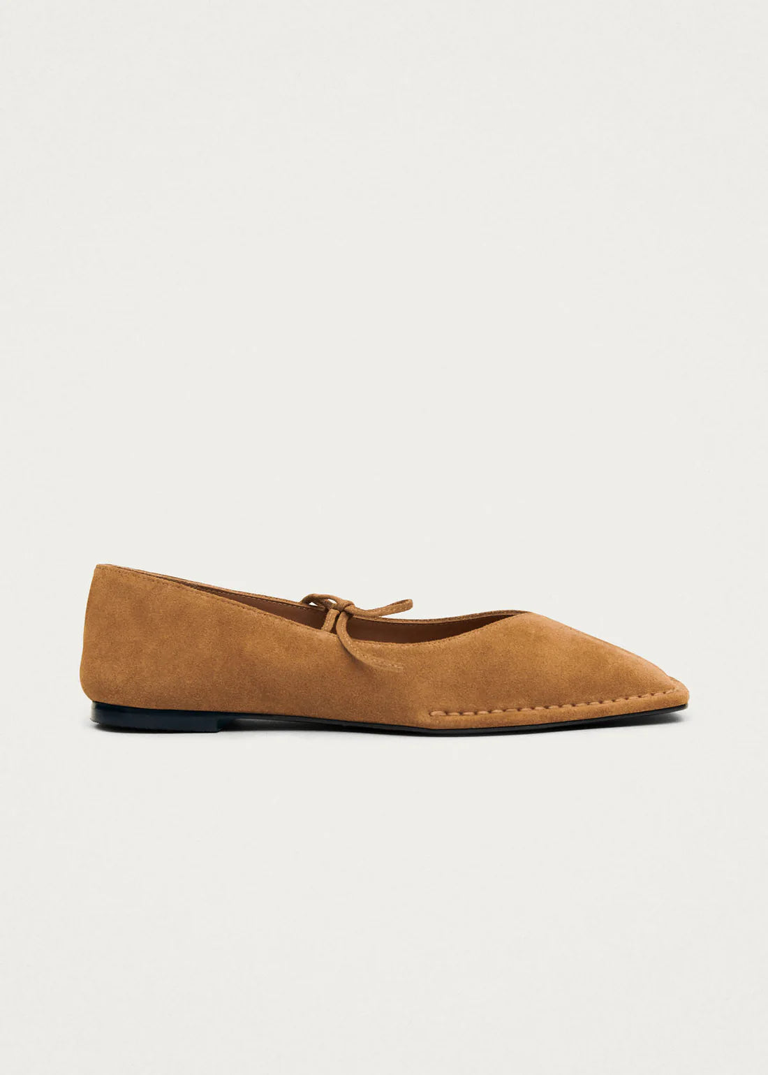 ballet flats sway suede tan leather