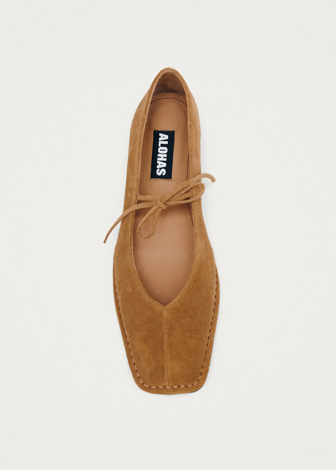 ballet flats sway suede tan leather