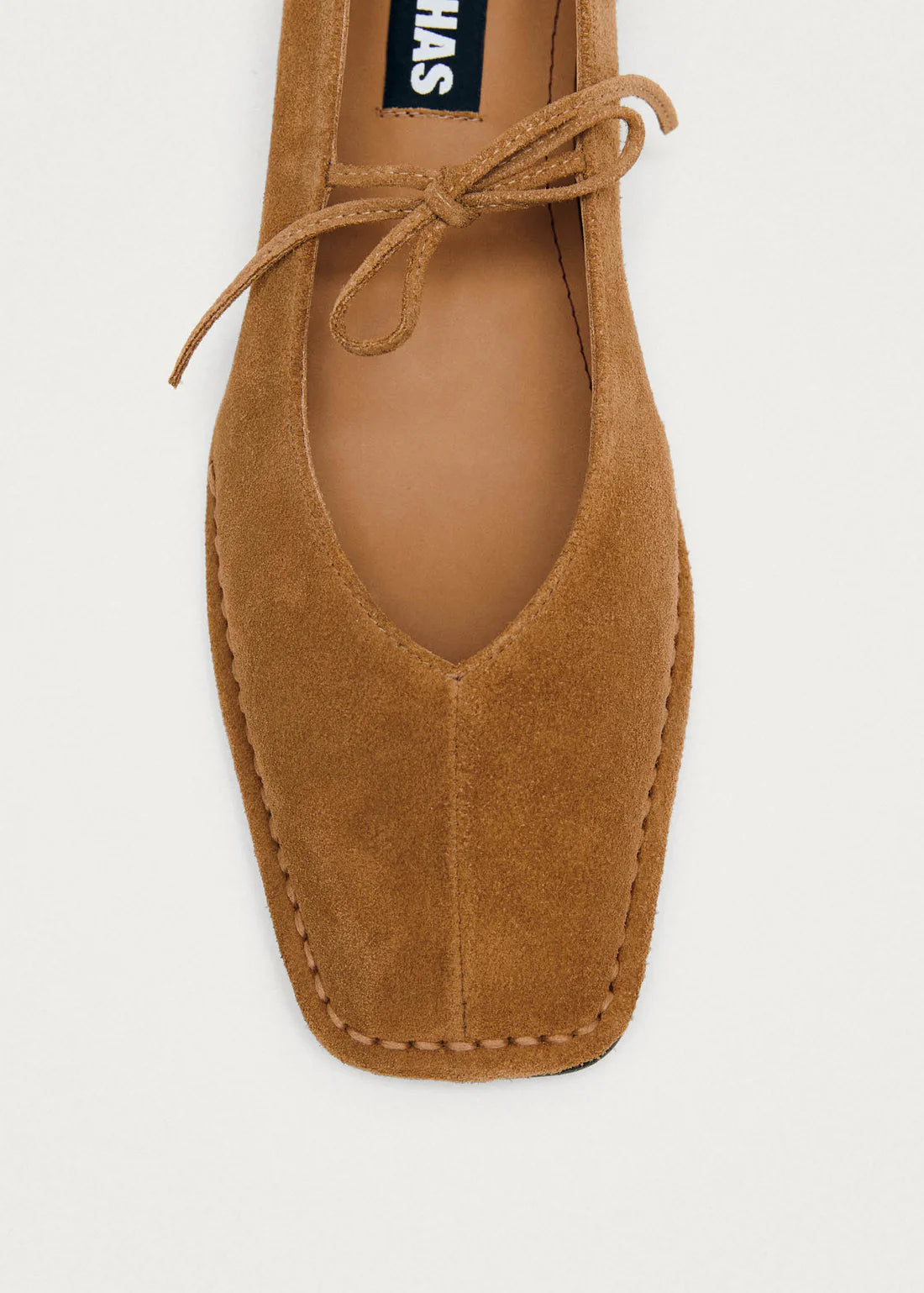 ballet flats sway suede tan leather