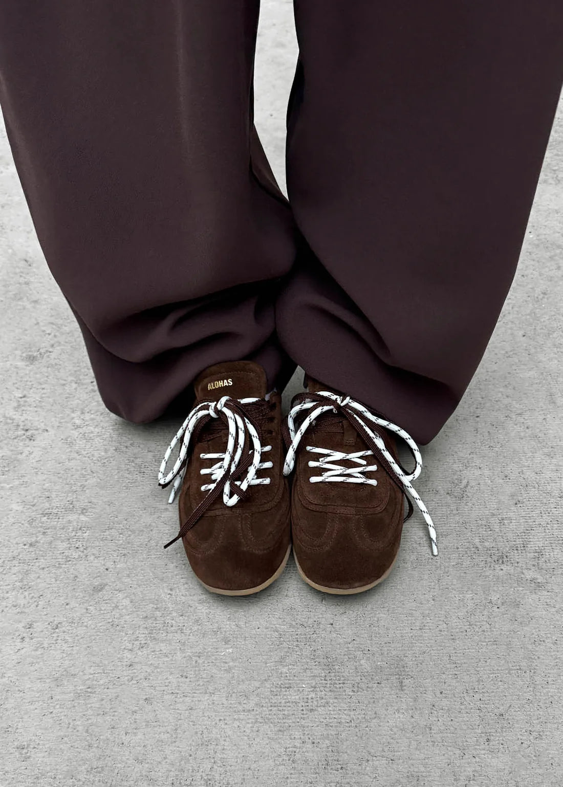 tenisky TB. 24 suede chocolate brown leather
