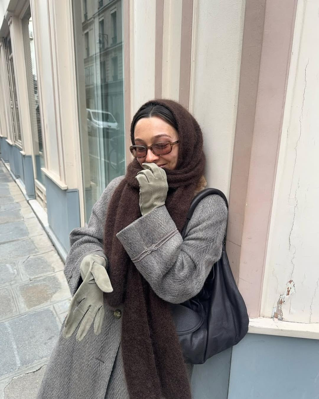 mohair scarf electric blue