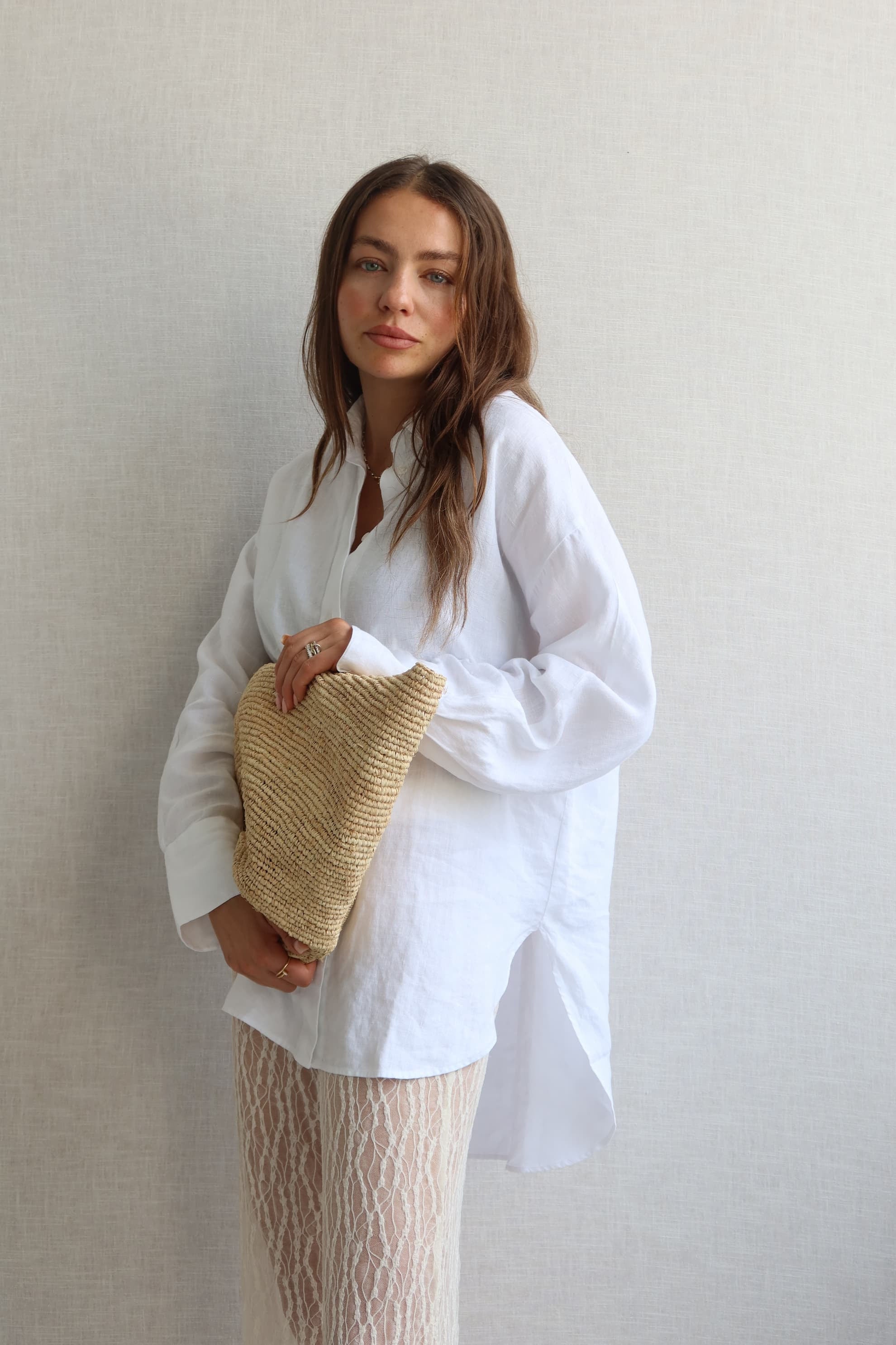 kalhoty Stella lace - offwhite