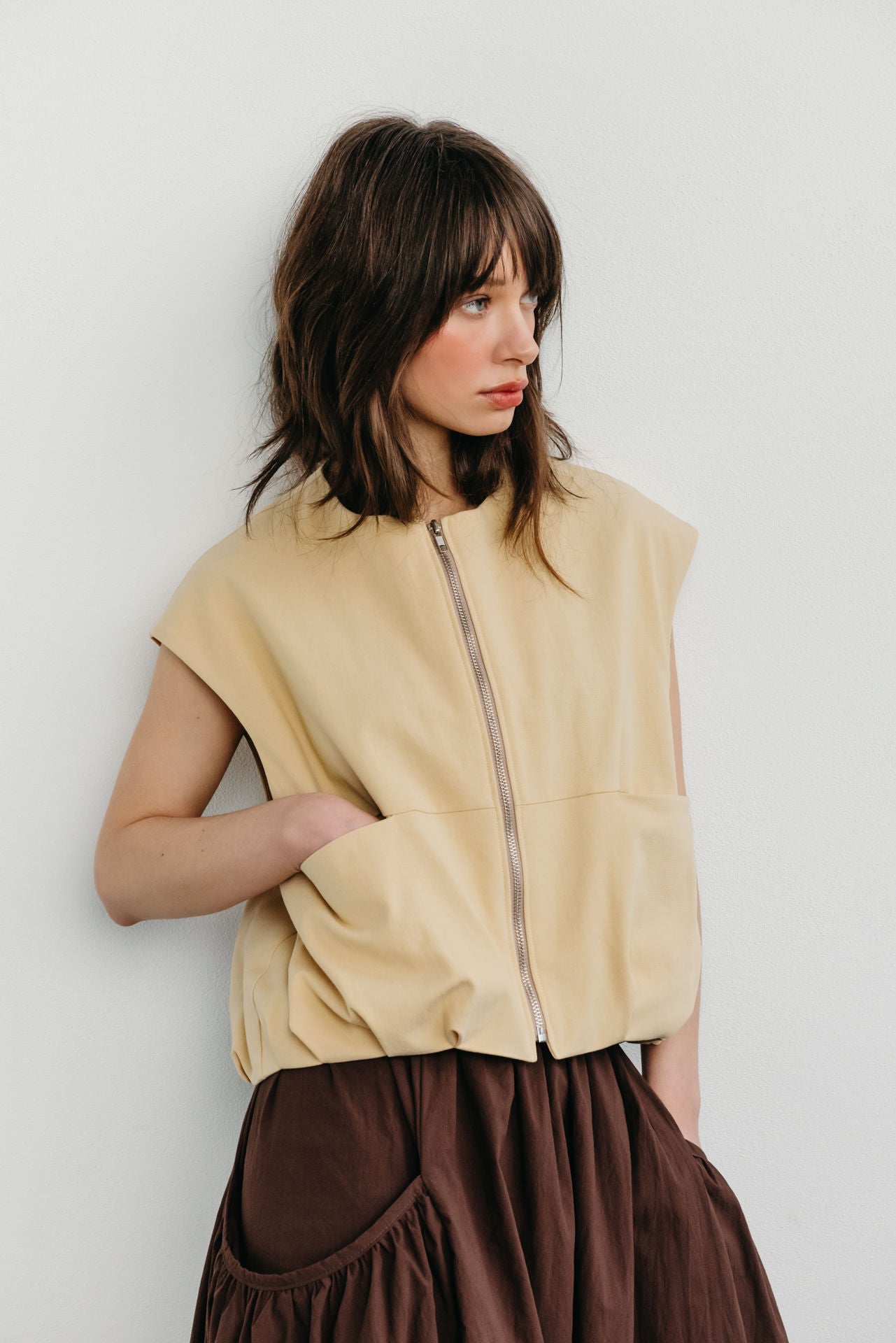 Lana Vest light camel