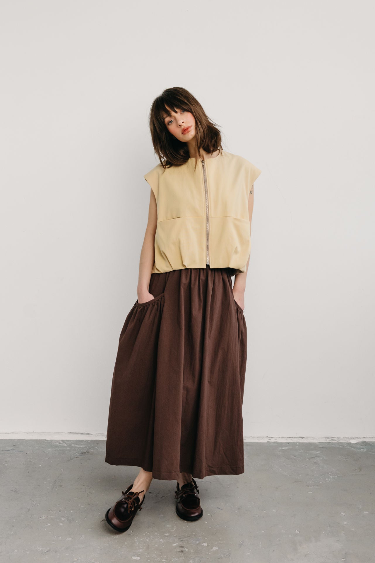 Lana Vest light camel