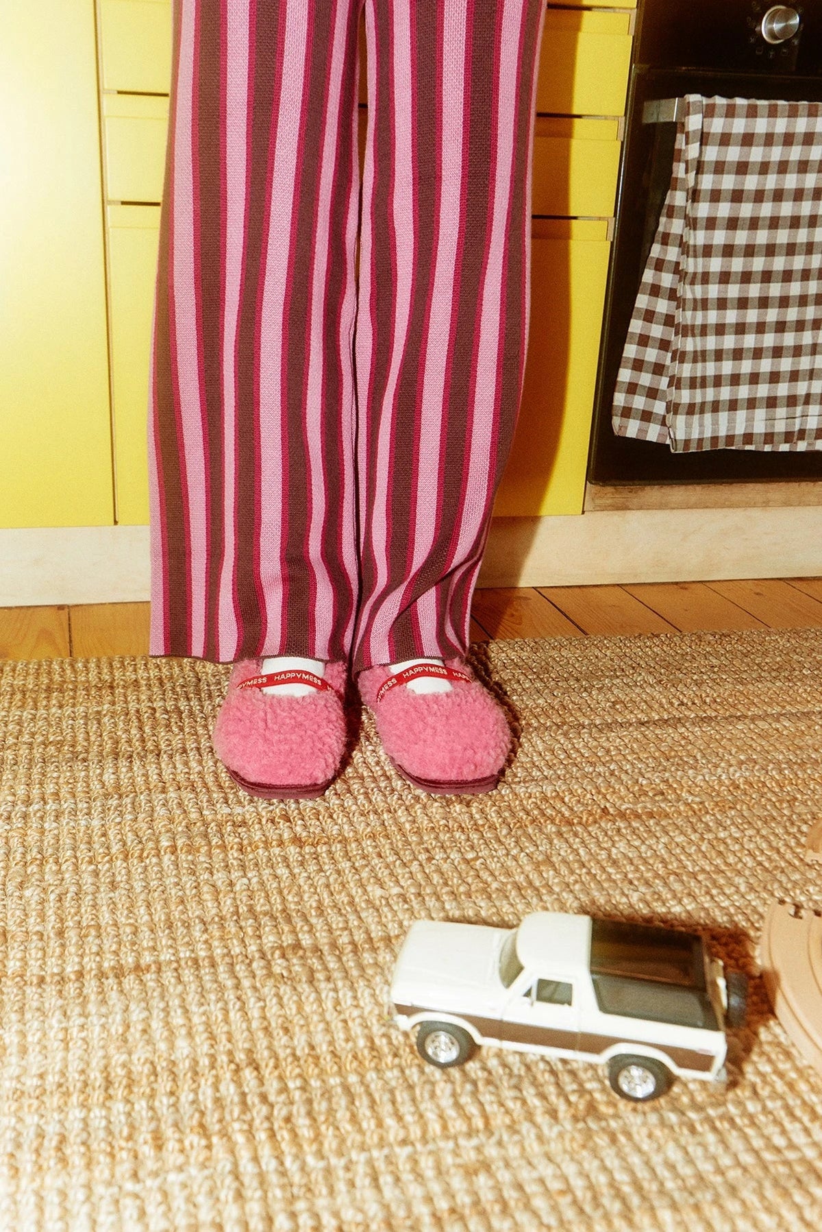 Slippers z vlny Dusty Pink