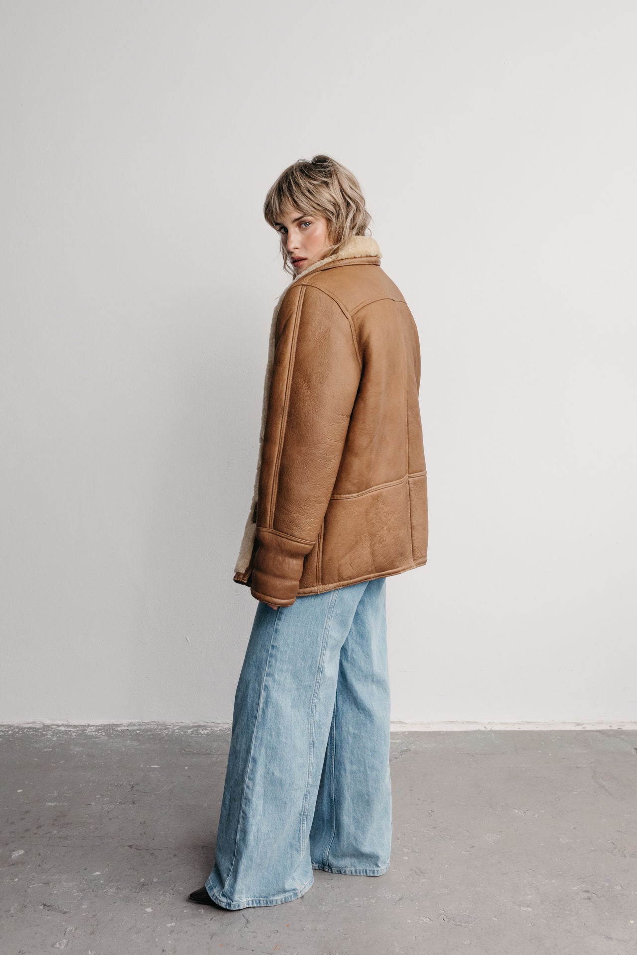 vintage kožený kabát cognac no. 10