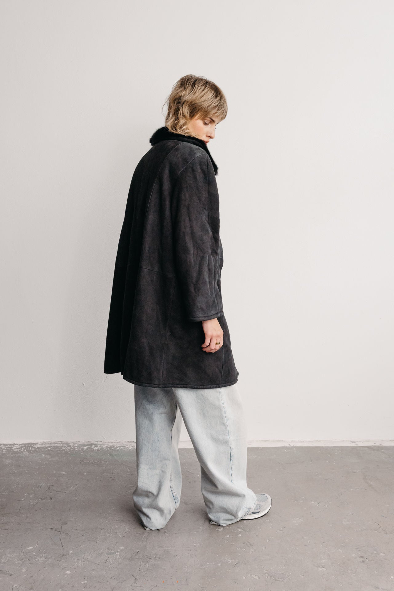 vintage kožený kabát black no. 24