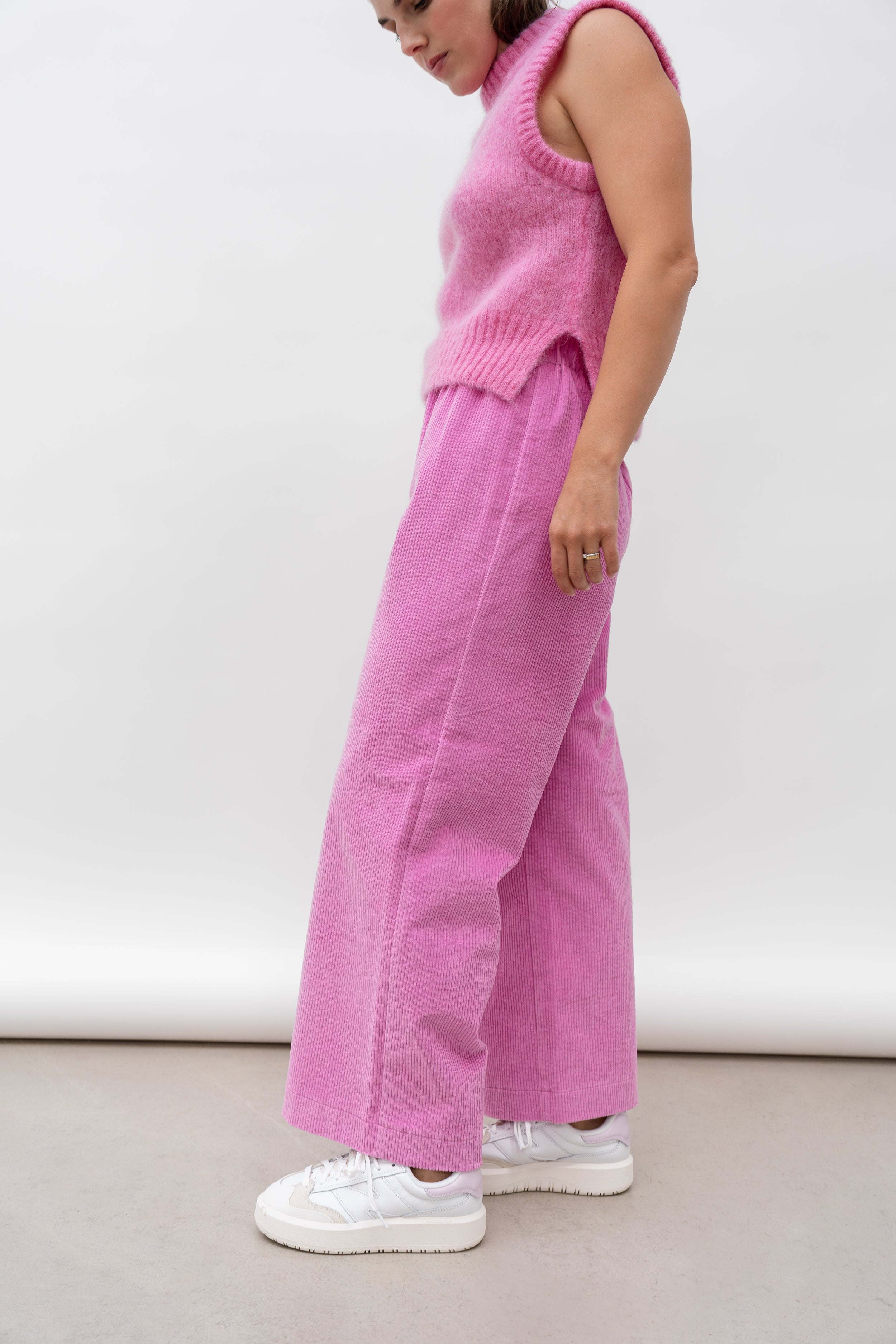 manšestrové kalhoty Vera pink