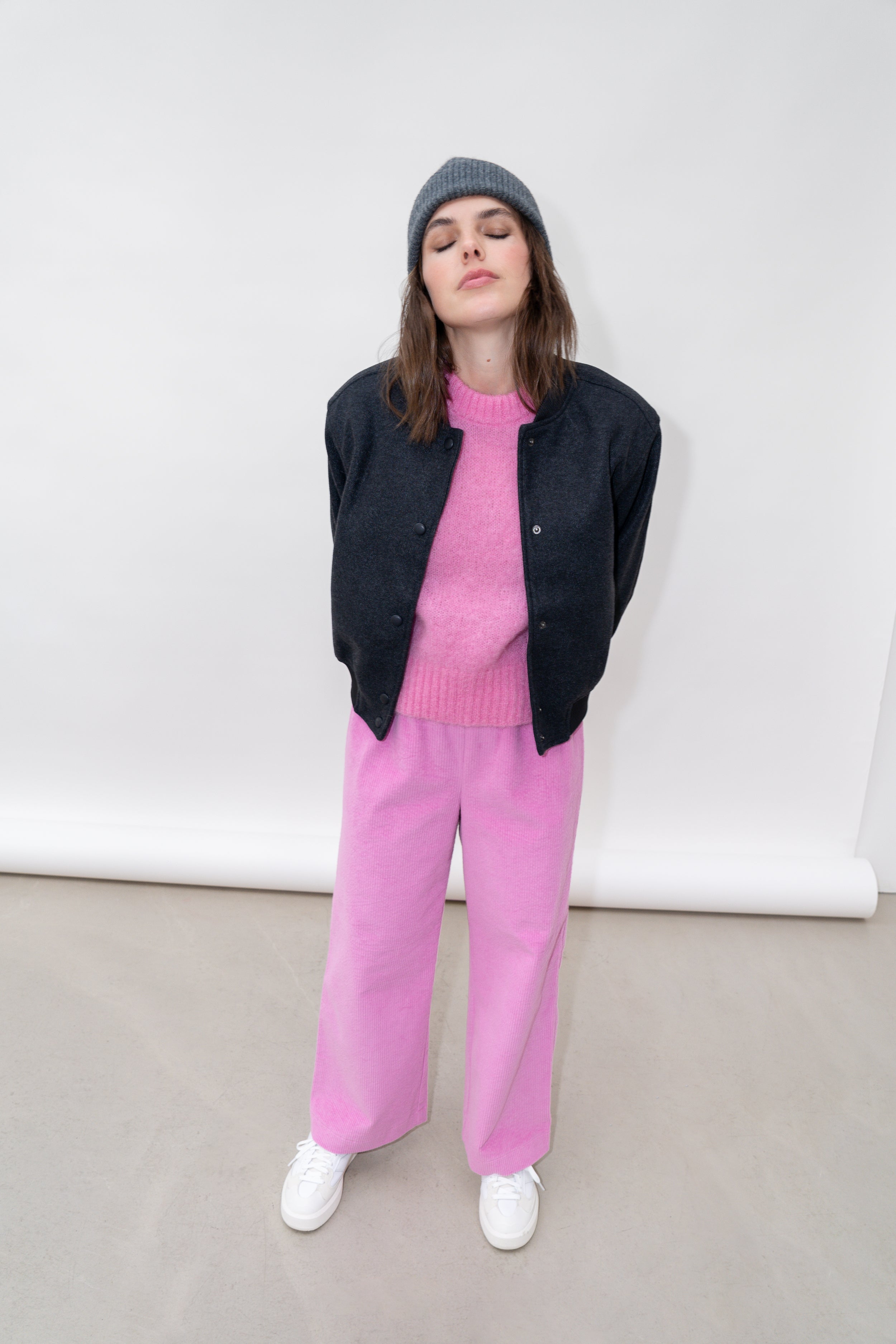 manšestrové kalhoty Vera pink