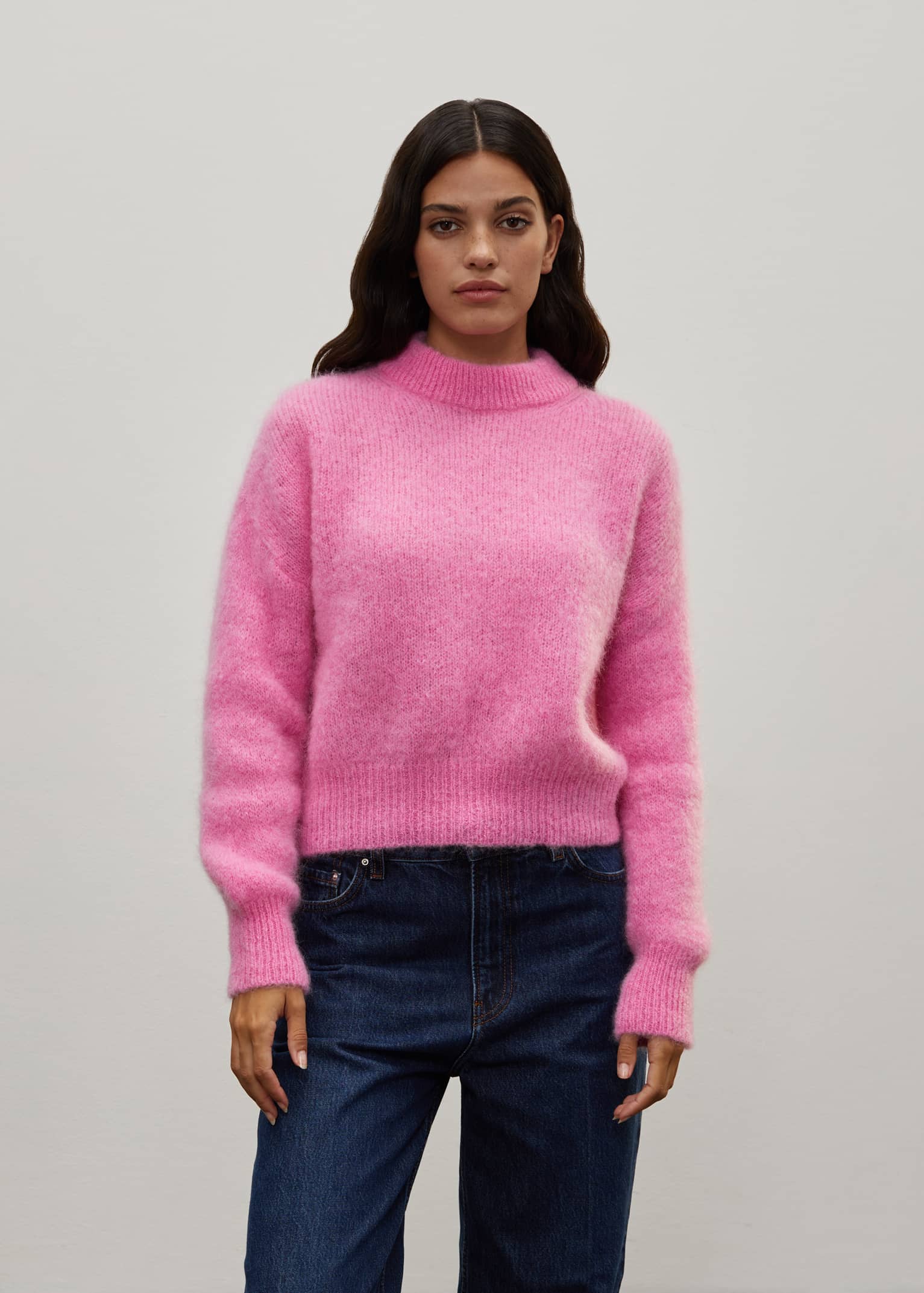 svetr z mohéru Jane pink