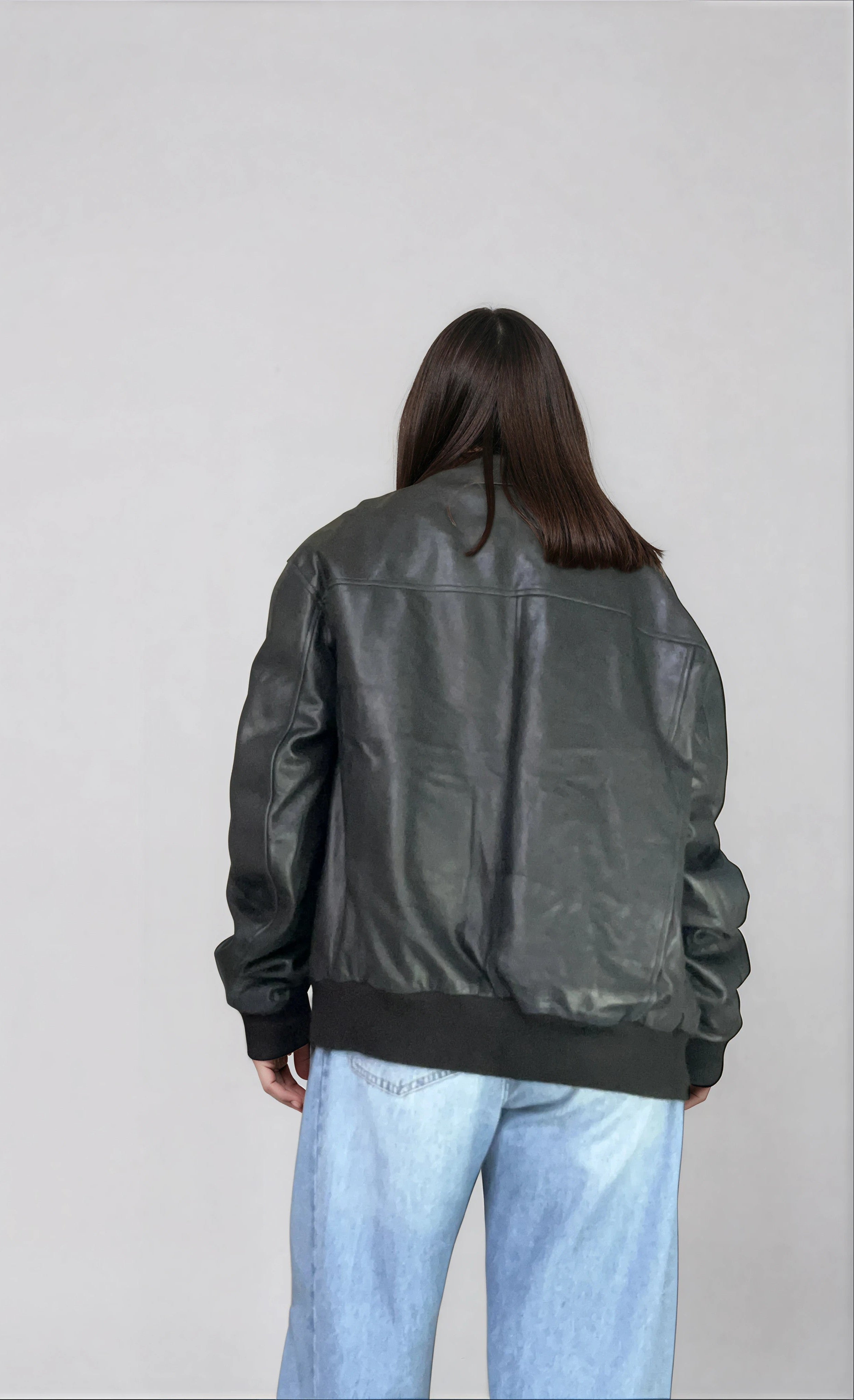 vintage leather jacket black no. 05