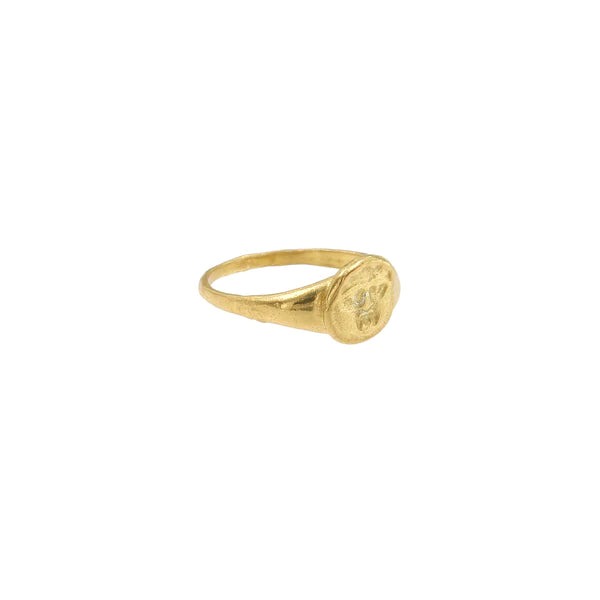 Gorgoneion pinky prsten 18k